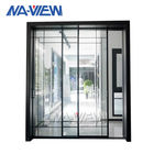 Guangdong NAVIEW νέα σχεδίου γαλλική αλουμινίου συρόμενη πόρτα γυαλιού σχεδιαγράμματος εσωτερική μεγάλη προμηθευτής