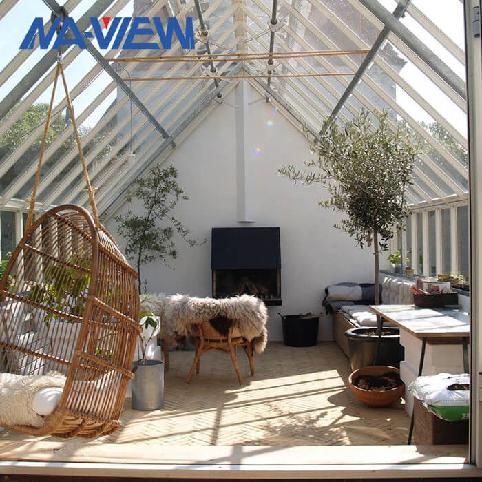 Προσαρμοσμένο θερμοκήπιο άσπρο Sunroom κήπων γυαλιού για κατοικημένο προμηθευτής