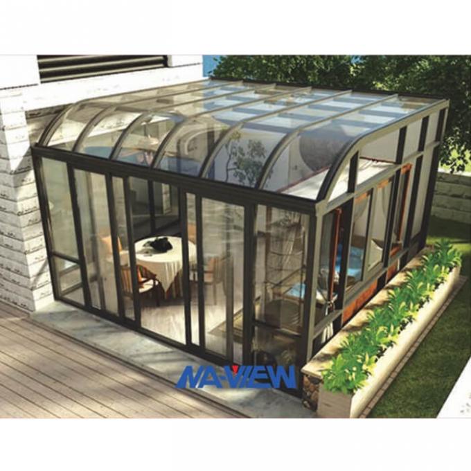 Σύγχρονη κυρτή στέγη Sunroom και να πλαισιώσει ευνοϊκά για το περιβάλλον 3