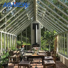 Προσαρμοσμένο θερμοκήπιο άσπρο Sunroom κήπων γυαλιού για κατοικημένο προμηθευτής